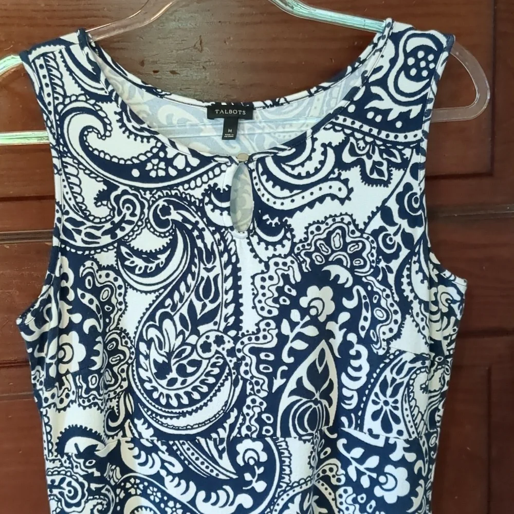 Talbots Knit Jersey Maxi Dress Paisley - Picture 4 of 9